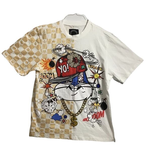 Finest Threads Luxury Goods New York White Crew Neck Maxi Milan T-Shirt NWT Sz L - Picture 1 of 5